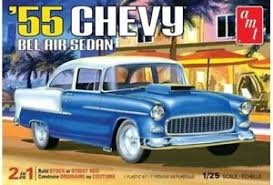 Bild p Byggmodell bil - 1955 Chevy Bel Air Sedan - 1:25 - AMT