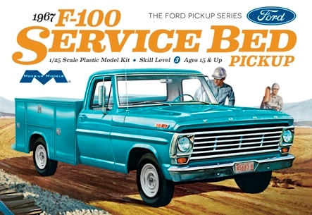 RC Radiostyrt Byggsats bil - 1967 Ford F100 Service Bed Pickup 1:25 Moebius