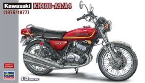 RC Radiostyrt Byggmodell motorcykel - Kawasaki Kh400-A3/A4 - 1:12 - Hasegawa