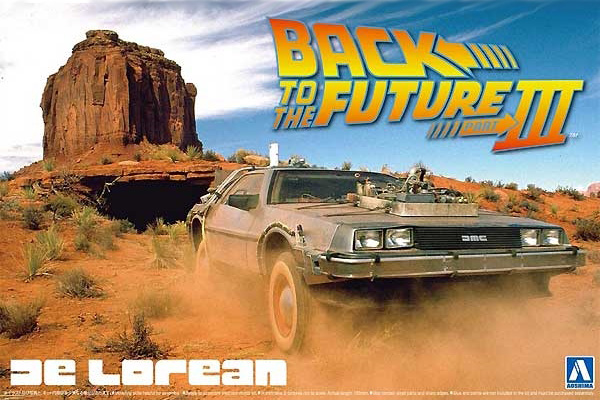 RC Radiostyrt Byggmodell bil - Back to the Future III DeLorean - 1:24 - Aoshima