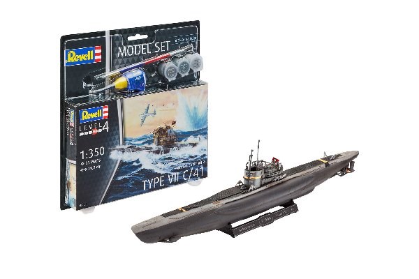 Byggsats - German Submarine Type Type VII C/41 - 1:350 - Revell