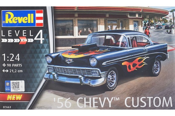 Byggmodell bil - Model Set ’56 Chevy Customs - 1:24 - Revell