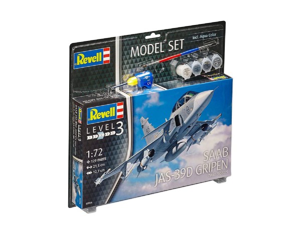 RC Radiostyrt Byggmodell flyg - Model Set Saab JAS-39D Gripen - 1:72 - Revell