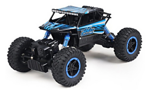 Demo - Radiostyrd crawler - 1:18 - NQD Rock Crawler 4wd Blå - 2,4Ghz - RTR