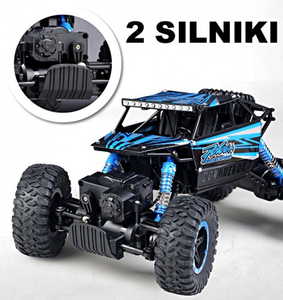 Radiostyrd crawler - 1:18 - NQD Rock Crawler 4wd Blå - 2,4Ghz - RTR