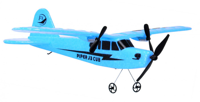 Radiostyrt flygplan - Piper J-3 Cub Blå - FX - RTF