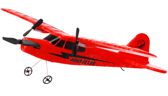 Radiostyrt flygplan - Piper J-3 Cub Röd - FX - RTF