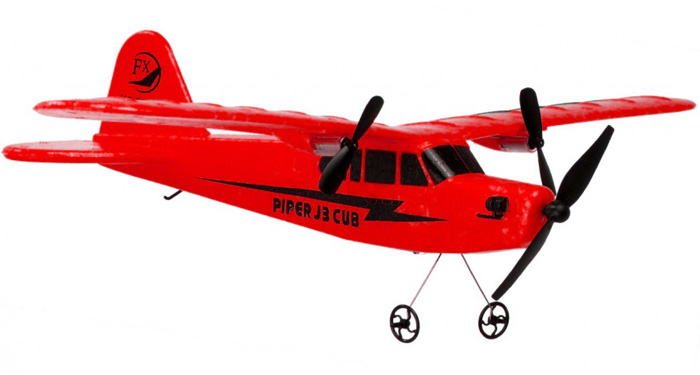 Radiostyrt flygplan - Piper J-3 Cub Röd - FX - RTF