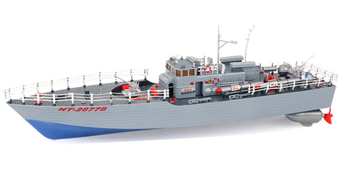 Demo - Radiostyrda båtar - Brittisk torpedbåt Röd - 2,4Ghz - RTR