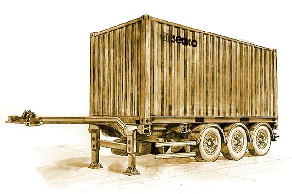 Byggmodell 20 fots Container Trailer - 1:24 - Italieri