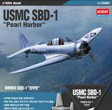 RC Radiostyrt Byggmodell flygplan - USMC SBD-1 Pearl HarboR - 1:48 - Academy