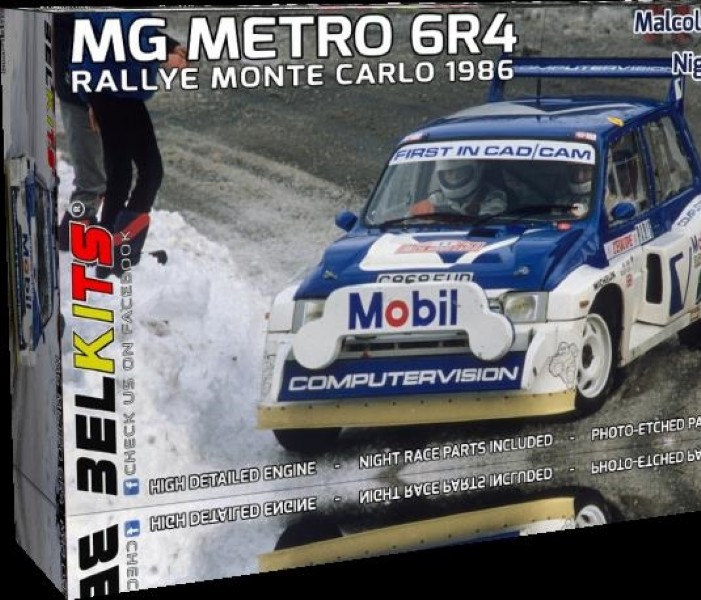 RC Radiostyrt Byggmodell bil - Mg Metro 6R4 Rally Monte Carlo 1986 - 1:24 - BelKits