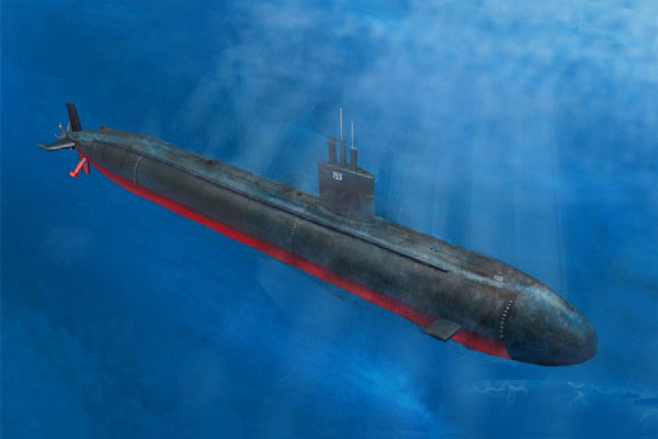 RC Radiostyrt Byggmodell ubåt - USS Los Angeles Class - 1:350 - HobbyBoss