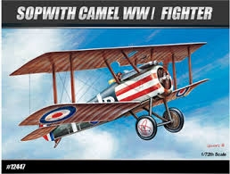 RC Radiostyrt Byggmodell flygplan - Sopwith Camel - 1:72 - Academy