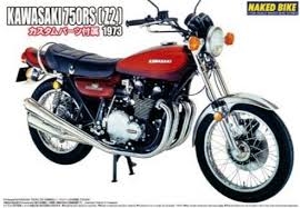 RC Radiostyrt Byggmodell motorcykel - Kawasaki 750 Roadster ZII - 1:12 - Aoshima