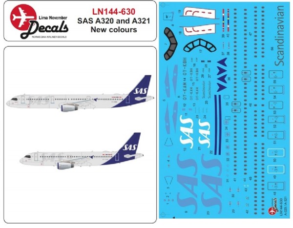 Airbus A320 incl. SAS Decal 1:144 Zvezda