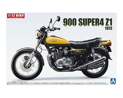 RC Radiostyrt Byggmodell motorcykel - Kawasaki 900 Super4 Z1 1973 - 1:12 - Aoshima