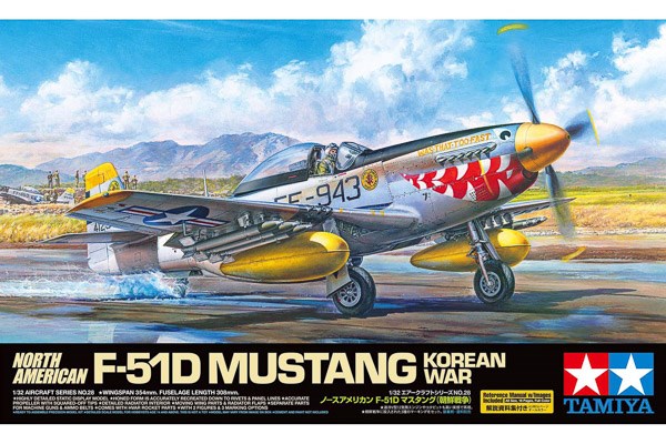 Byggmodell - North American F-51D Mustang Korean War - 1:32 - Tamiya