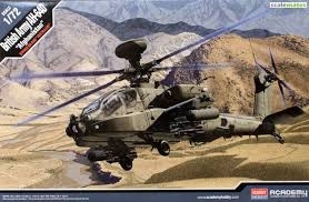 RC Radiostyrt Byggmodell helikopter - Ah-64D Royal Army - 1:72 - Academy