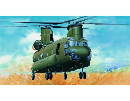 RC Radiostyrt Byggmodell helikopter - Ch-47D Chinook - 1:35 - Trumpeter