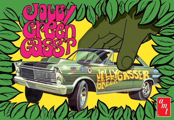 RC Radiostyrt Byggmodell bil - 1965 Ford Galaxie Jolly Green Gasser - 1:25 - AMT