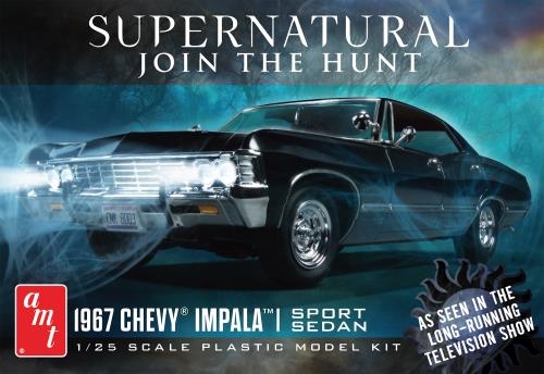 RC Radiostyrt Byggmodell bil - 1967 NightHunter Chevy Impala 4-Door Supernatural 1:25 AMT