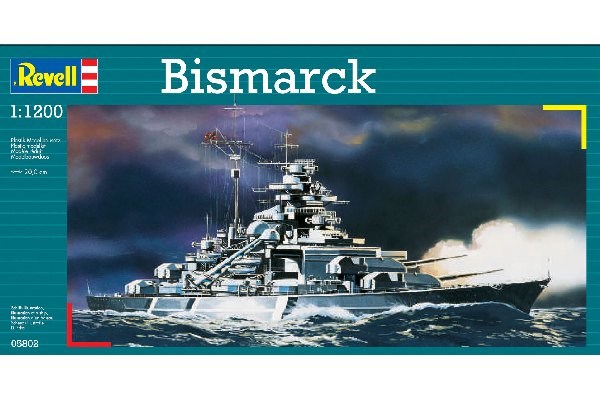 RC Radiostyrt Byggmodell krigsfartyg - Bismarck - 1:1200 - Revell