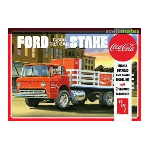 RC Radiostyrt Byggmodell lastbil - Ford C600 Stake Bed w. Coca Cola - 1:25 - AMT