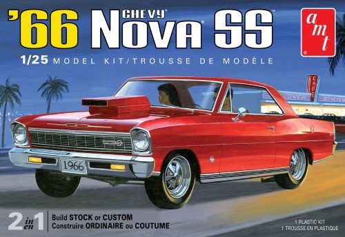 RC Radiostyrt Byggmodell bil - 1966 Chevy Nova SS - 1:25 - AMT
