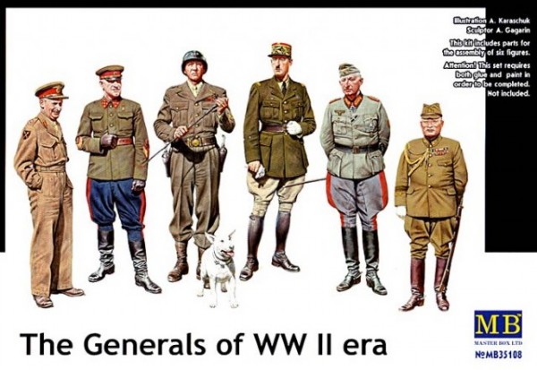 RC Radiostyrt Byggmodell gubbar - The Generals Of WW II - 1:35 - MasterBox