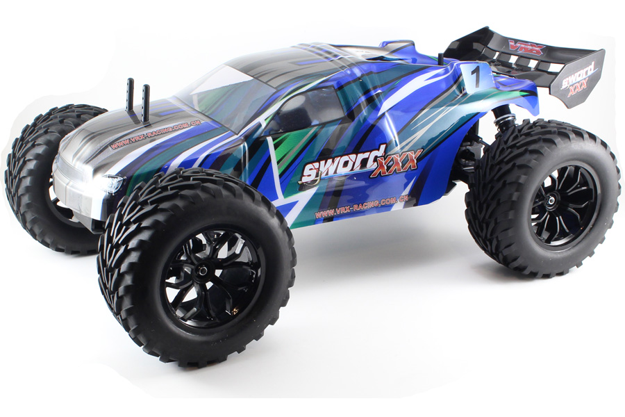 Metanol bil - 1:9 - Sword 3X Nitro N1 Blue - 4WD - 2,4Ghz - RTR