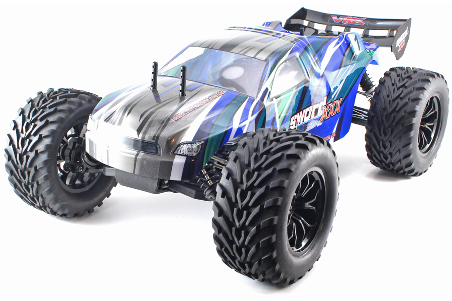 Metanol bil - 1:9 - Sword 3X Nitro N1 Blue - 4WD - 2,4Ghz - RTR