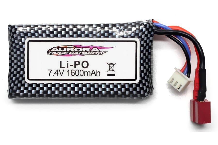 RC Radiostyrt Batteri - 7,4V 1600mAh LiPo - XLH-9125