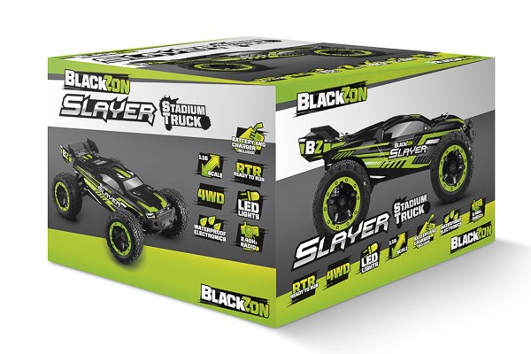 Radiostyrd bil - Slayer ST 4WD Green - 1:16 - 2,4Ghz - RTR