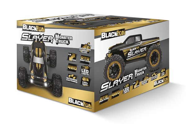 Radiostyrd bil - Slyder MT 4WD Gold - 1:16 - 2,4Ghz - RTR