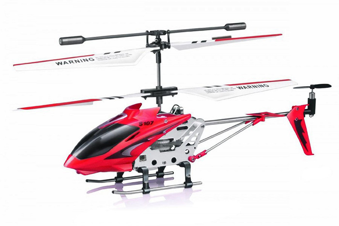 Radiostyrd helikopter - Syma S107G Röd - 3,5ch - RTF