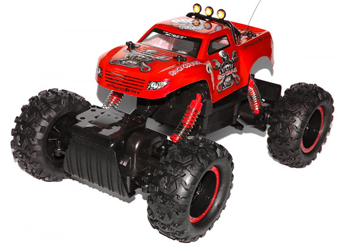 Radiostyrda bilar - 1:12 - N.Q.D Rock Crawler 4WD Röd - RTR