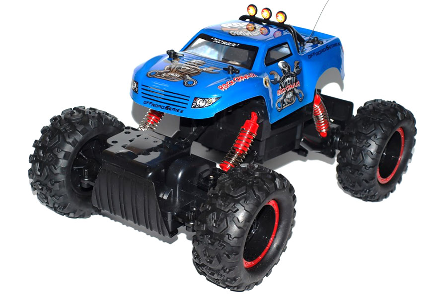 RC Radiostyrt Radiostyrda bilar - 1:12 - N.Q.D Rock Crawler 4WD Blå - RTR