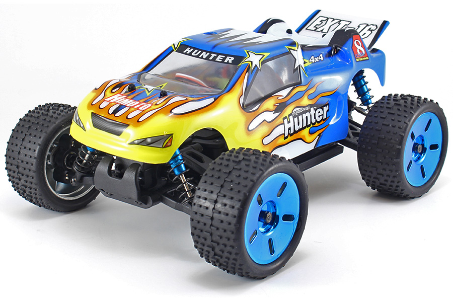 Radiostyrda bilar - 1:16 - Himoto Ext-16 4wd BL - Flame - 2,4Ghz - RTR