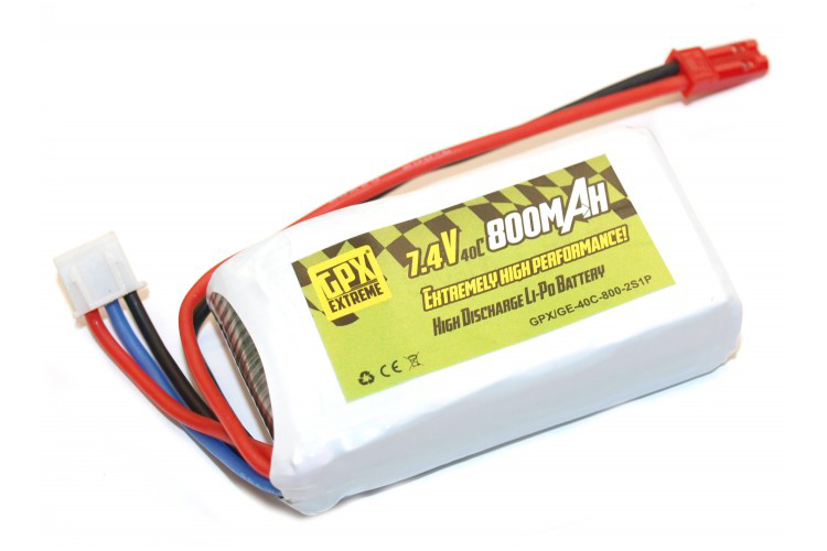 RC Radiostyrt Batteri - 7,4V 800mAh 40C GPX Extreme