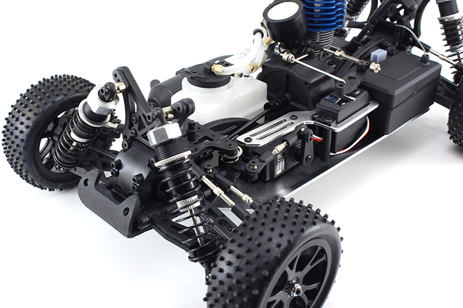 Metanol bil - 1:10 - Spirit N2 Nitro Black - 4WD - 2,4Ghz - RTR