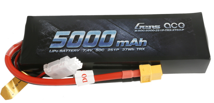 RC Radiostyrt Batteri - 7,4V 5000mAh LiPo 50C XT60 - Gens