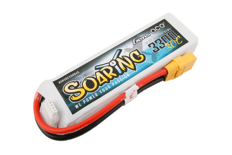 Batteri - 14,8V 3300mAh LiPo 30C SOARING - Gens Ace - XT90