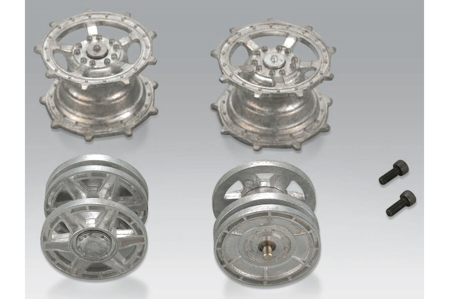 RC Radiostyrt Drive and idler wheel set metal TORRO King Tiger / Tiger II