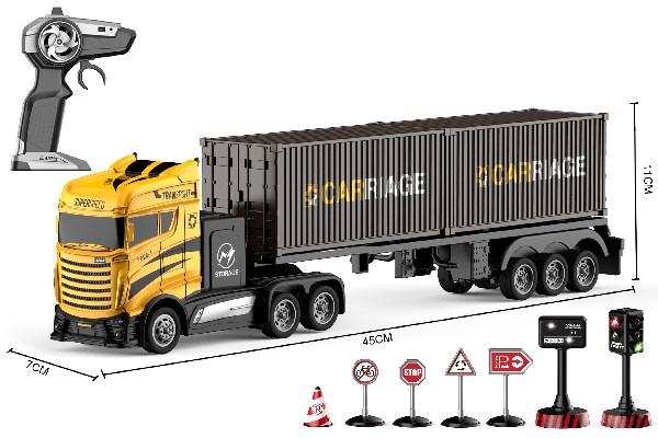 Lastbil Container - 2,4Ghz - Gul - 1:16 - RTR