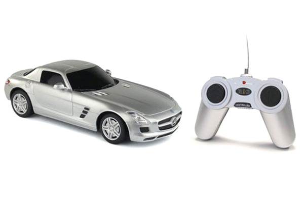 Radiostyrd bil - 1:24 - Mercedes-Benz SLS AMG - Silver - RTR