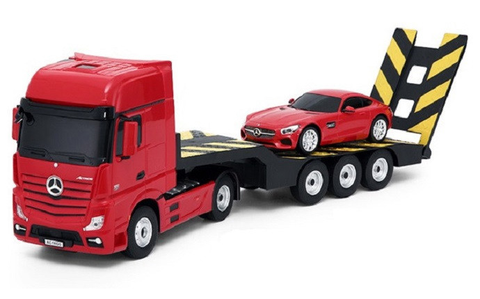 Rc lastbil - Mercedes-Benz Actros Mercedes-AMG GT - Röd - 2,4Ghz - 1:24 - RTR