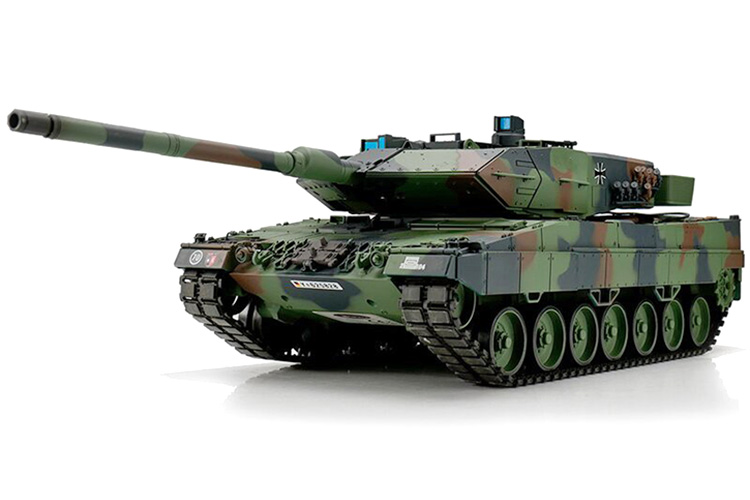 Radiostyrd stridsvagn - 1:16 - Leopard 2A6 Camo Met. Upg. - 2,4Ghz - BB+IR - RTR