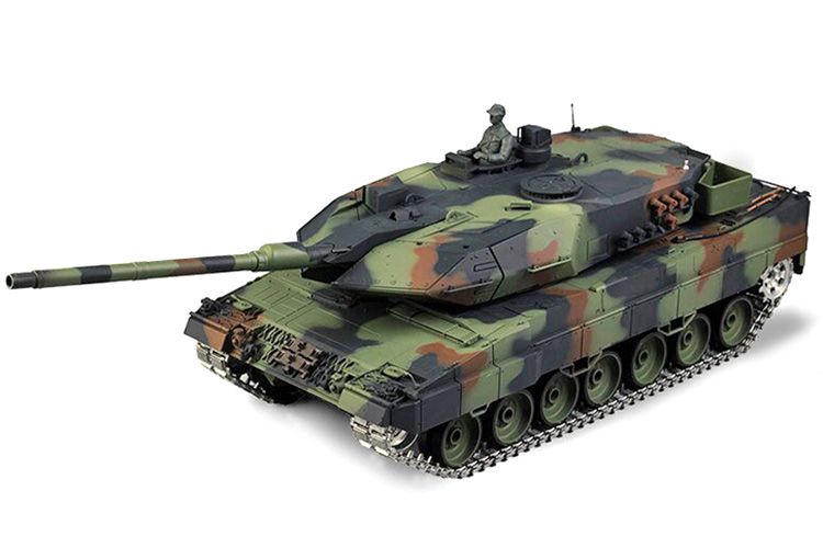 Radiostyrd stridsvagn - 1:16 - Leopard 2A6 Camo Met. Upg. - 2,4Ghz - BB+IR - RTR