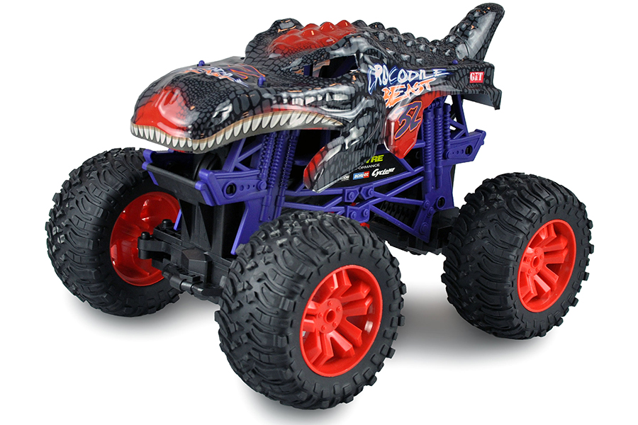 Demo - Radiostyrd bil - 1:10 - Red Crocodile Beast Big Monstertruck - RTR